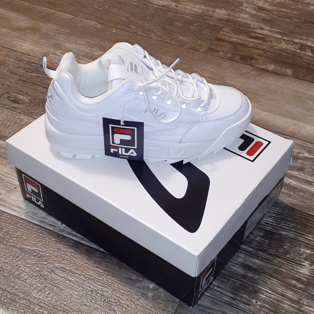 Brand new white FILA sneakers